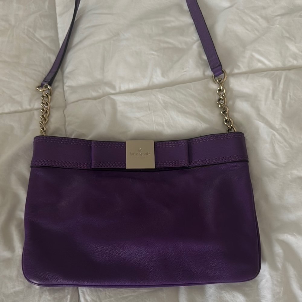 Kate Spade Purple Crossbody Bag with Bow Detail